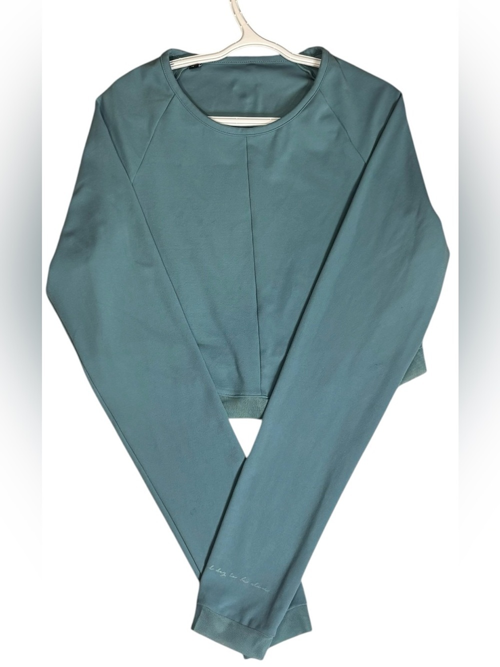 Gymshark Whitney Simmons Crop Pullover Sweatshirt Blue Green Size Small - Picture 2 of 6